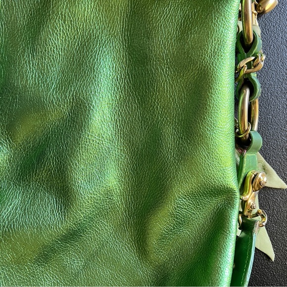 Juicy Couture Y2K 2000s Hobo Green Metallic Bag - Picture 8 of 16